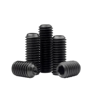 Socket Set Grub Screw Cup Point UNC 2# 4# 6# 8# 10# High Tensile 12.9 Black - Picture 1 of 9