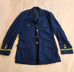 Coast Guard Officer Mens Dress Jacket Military Navy Blue With Gold - Picture 1 of 9