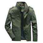 Men's Formal Military Casual Jackets Cotton Stand Collar Tactical Coat Outwears