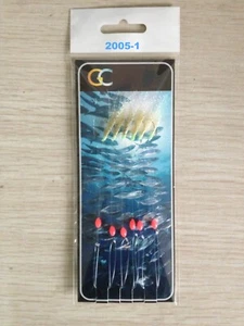 10 x 6 Haken 2005-1 Saiki Fischhaut Glitzer Hokkai Meeresköder Makrelen Rigs - Bild 1 von 1