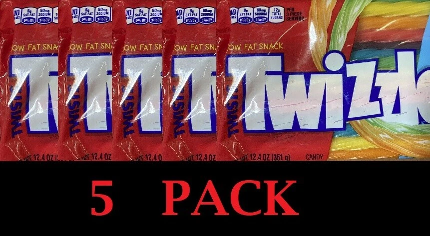 5x TWIZZLERS Twists RAINBOW Licorice Candy 12.4 oz Bag FREE SHIP - 5 PACK - Image 1 of 3