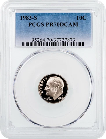 1983-S Roosevelt Dimes PCGS PF70DCAM Cover