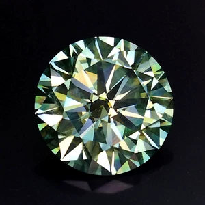 9.41 CTS blue moissanite round cut loose gemstones - Picture 1 of 3