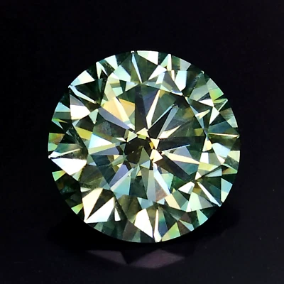 9.41 CTS blue moissanite round cut loose gemstones - Image 1 of 3