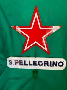 PELLEGRINO AGUA MINERAL PUBLICIDAD ÁRBOL TOPPER ESTRELLA solo EXHIBICIÓN TIENDA LUCITE - Imagen 1 de 10