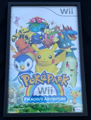 Póster Promocional De PokePark Pikachu's Adventure Para Nintendo Wii Con Marco - Imagen 1 de 3