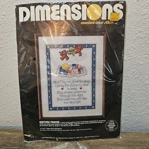 Kit de punto de cruz contado "Bedtime Prayer" - 11" x 14" #3556 Dimensiones 1983 - Imagen 1 de 5