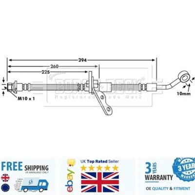 Brake Hose BBH7347 For Honda CIVIC 95-01 01464S04J00 - Image 1 of 2
