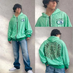 Men’s Live Mechanics Green | White | Brown Full Zip Hoody NWT - Picture 1 of 6