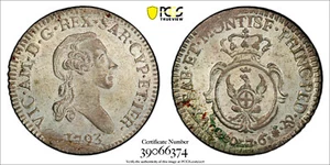 SARDINIA Vittorio Amedeo III 7.6 Soldi 1793 PCGS MS63 - Picture 1 of 2