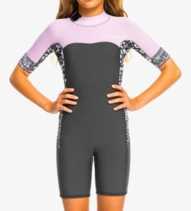 ROXY Girls' 2mm SWELL BZ S/S Spring Suit - XKMM - Size 12G - NWT LAST ONE LEFT - Picture 1 of 4