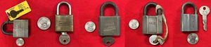 5 Vintage Padlocks with Keys - Picture 1 of 11