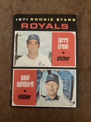1971 Topps Royals Rookies - Jerry Cram/Paul Splittorff Rookie  *MARYSCARDS* - Image 1 of 2