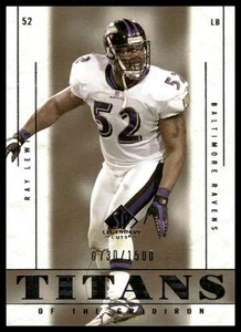 2002 SP Legendary Cuts #106 Ray Lewis SN #/1500 Baltimore Ravens - Picture 1 of 2