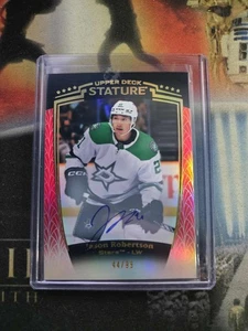 2024-25 Jason Robertson Stature Red Auto /99 #20 Dallas Stars - Picture 1 of 1