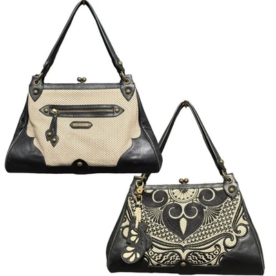 Isabella Fiore Embroidered Leather Lavish Ginger Handbag Shoulder Bag - Image 1 of 4