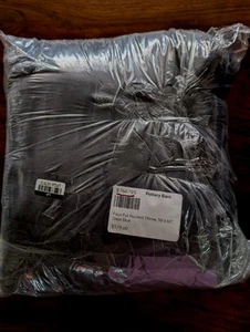 POTTERY BARN Ruched Faux Fur Throw - Steel Blue- 50"x60" - OPEN BOX - Picture 1 of 3