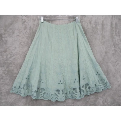 Drama Skirt Womens 4 Beaded A LIne Bohemian Panel Lagenlook Wearable Art Lace - Image 1 of 4