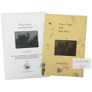 Donald Hall, Jane Kenyon / Winter Poems from Eagle Pond Signed Numbered 1st 1999 - Imagen 1 de 3