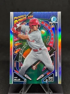 Aidan Miller 2024 Bowman Prospect Power-Up Refractor #PP-18 Phillies - Picture 1 of 2