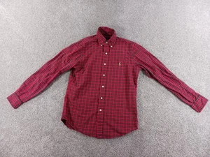 Camicia uomo Ralph Lauren XS manica lunga con bottoni vestibilità classica rossa a quadri cotone - Foto 1 di 10