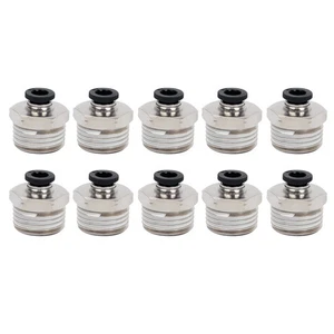 Pneumatic 3/8 OD Tube x 1/2 NPT Male Connector Air Push to Connect Fitting 10Pcs - Picture 1 of 22