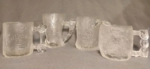 Juego completo de 4 tazas de vidrio Bedrock RocDonald's 1993 McDonald's "The Flintstones" - Imagen 1 de 9