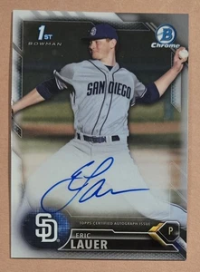 Eric Lauer 2016 Bowman Chrome Auto Autograph 1st Prospect Card #CDA-EL - Picture 1 of 2