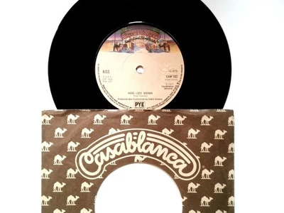 Kiss – Hard Luck Woman / Calling Dr. Love 7" Record 1977 Ace Frehley Rock 45 RPM Foto 1 de 4