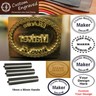 Custom Makers Stamp Logo Leather Embossing Branding Iron Seal / Steel Handle