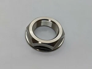 M24x1.5p Titanium top yoke nut Ti hex head flange washer M24-1.5 1.5mm pitch M24 - Picture 1 of 4