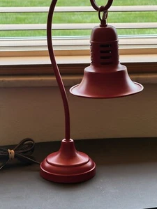Vintage Bright Red Lantern Goose Neck table or desk lamp - Picture 1 of 6