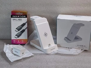 🔥New🔥 3 IN 1 Qi Wireless Charger Charging Dock Stand - iPhone Airpods iWatch X - Picture 1 of 8