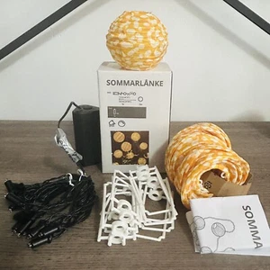 IKEA SOMMARLANKE LED String Light w 12 Lights, Dots Yellow/Battery Operated, NEW - Picture 1 of 4