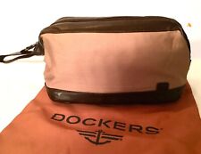Dockers Men's Toiletry Kit Khaki Tan Bag with Dust bag 