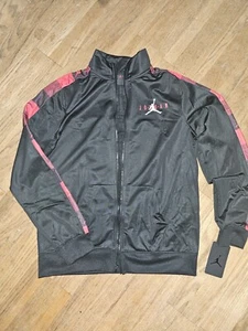 Air Jordan Boys Extra Large XL Red Black Plaid Zip Up Jacket Jumpman NWT - Picture 1 of 8