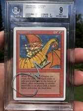 SHIVAN DRAGON, REVISED (3RD ED), 1994 MTG, BGS 9.0, MINT, MELISSA BENSON SIGNED!