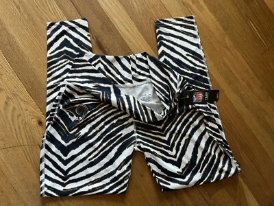 NFL Los Angeles Rams NUEVO CON ETIQUETAS Damas Azul Marino Blanco Marrón Cebra Yoga Pantalones Talla L Foto 1 de 2
