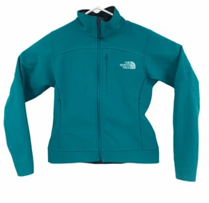 THE NORTH FACE Green Softshell Full Zip Jacket Women's XS - Picture 1 of 5