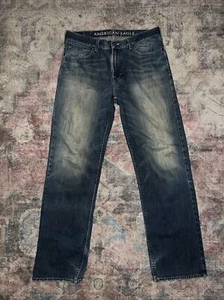 American Eagle Outfitters Jeans Mens Blue Low Loose 100% Cotton 32x34 - Picture 1 of 9