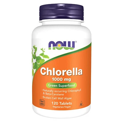 Now Foods Chlorella 1000 mg 120 comprimidos Foto 1 de 4