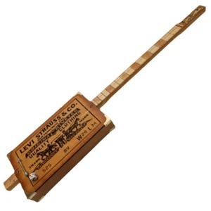 Levis Tribute 3TPV Or. Cigar Box Guitar Matteacci's Made in Italy - Picture 1 of 6