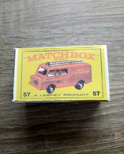 Matchbox Regular Wheels No57 LR Fire Truck - Replica / Copy Box only - Picture 1 of 3