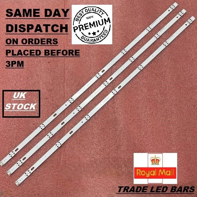 LED Backlight Strip for LG 43uk6300plb TV LC43490089A - Complete Set With Cable