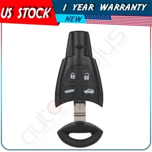 Remote Car Key Fob for Saab 9-3 2003 2004 2005 2006 2007 2008 2009 4 Buttons - Picture 1 of 12