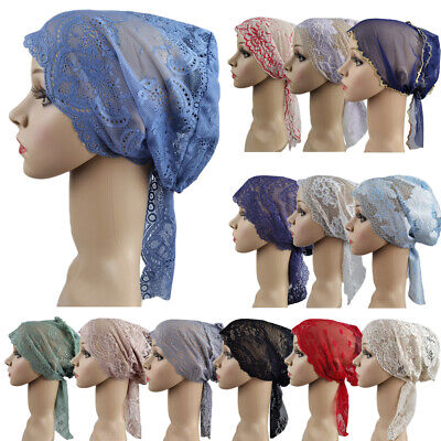 Cappello Interno In Pizzo Turbante Hijab In Pizzo Cappello Ninja Musulmano Cappello Berretto Osso Tubo Islamico • 3.13€