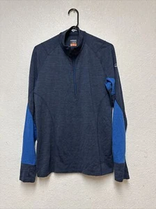 Icebreaker Men’s Merino Bodyfit Zone 1/2 Zip Lighweight Pullover Blue Sz M - Picture 1 of 7