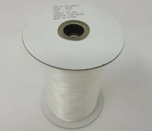 WHITE 3mm 1/8" Double Faced Sided Satin 100% Nylon Craft Ribbon 500 YDS Bulk - Picture 1 of 3