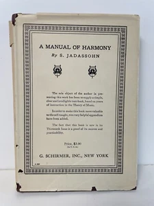 A Manual of Harmony by S. Jadassohn (HC, 1893) Translated from German Very Good - Picture 1 of 11