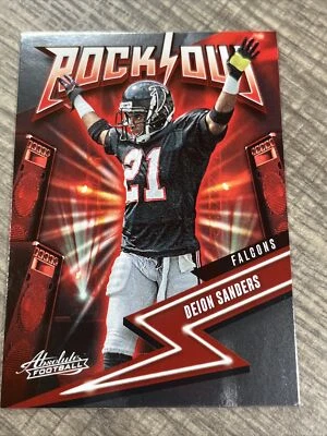 Deion Sanders, ROCK OUT, 2023 Absolute, Atlanta Falcons, #5 - Image 1 of 4